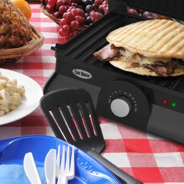 Panini Press Indoor Grill and Gourmet Sandwich Maker Electric with Nonstick Plates - Image 5