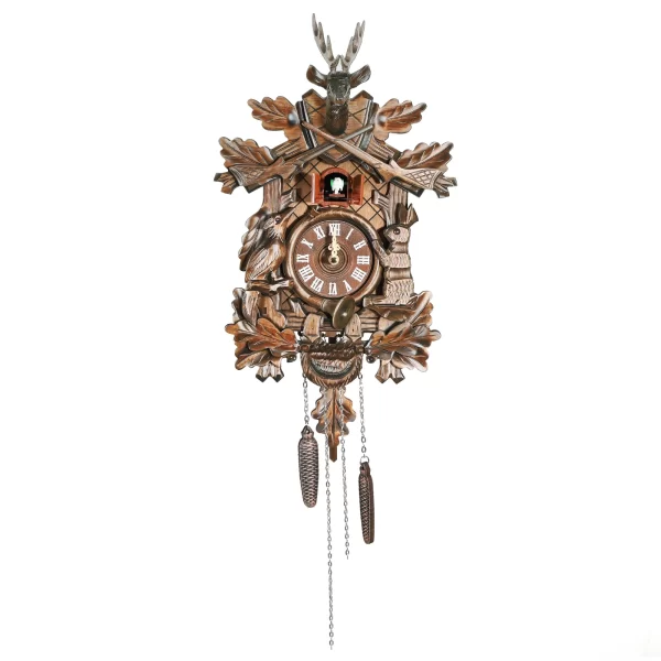 Retro Cuckoo Wall Clock, Wooden Cuckoo Tree House Clock for Bedroom Office, Adjustable Volume, Quiet Operation - Image 4