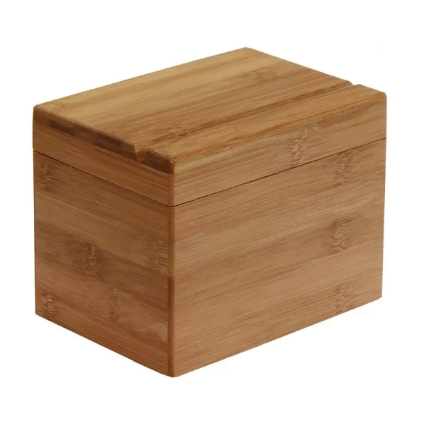 Bamboo Recipe Box with Divider