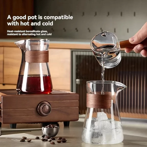 Borosilicate Glass Hand Drip Coffee Pot Carafe Share Pot Pour Over Coffee Server Drip Coffee Pot Coffeeware Teaware - Image 3