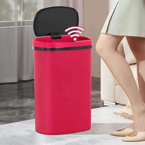 13-Gallon Kitchen Trash Can 50l Garbage Can Automatic Touch Free Garbage Bin Motion Sensor Trash Can with Lid Waste Bin - Image 8