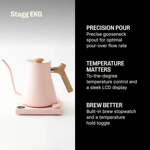 Kitchen suppliesFellow Stagg EKG Electric Gooseneck Kettle - Pour-Over Coffee and Tea Kettle - Stainless Steel Kettle Water Boil - Image 2