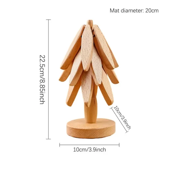 Wooden Trivet Placemat Anti Scald Heat Resistant Table Mat Coaster Wood Placemats for Hot Pots Protect Your Table - Image 7