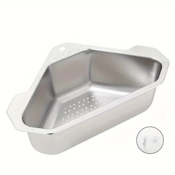 1pc stainless steel kitchen sink filter drain basket wash basin leftovers residue garbage drain rack wash basin - Image 8