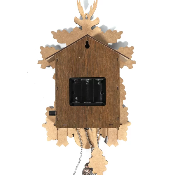 Retro Cuckoo Wall Clock, Wooden Cuckoo Tree House Clock for Bedroom Office, Adjustable Volume, Quiet Operation - Image 6