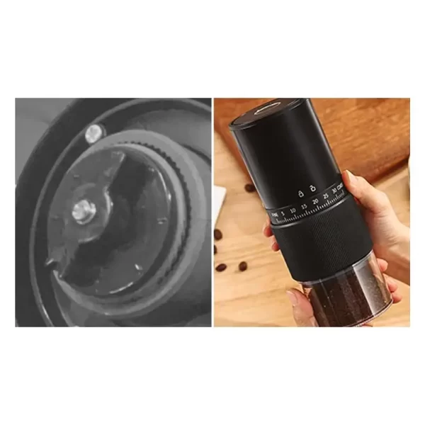 Portable Electric Coffee Grinder 30 Gears Adjustment Rechargeable One-Button Start Coffee Maker Grinder For Kitchen Family - Image 3