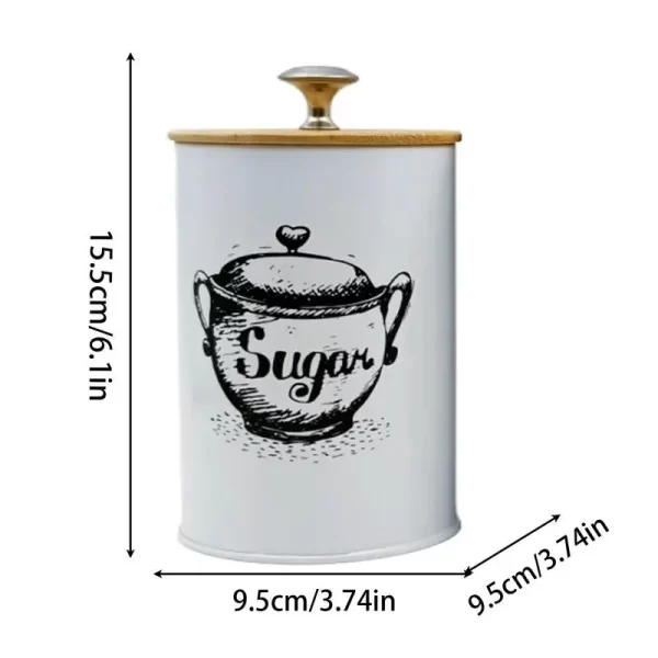 Sealed coffee sugar tea storage jar set of 3 Multifunctional seal Easy to use clean Suitable for living room kitchen restaurant - Image 6