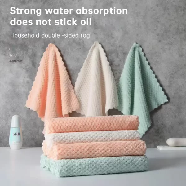 10 Pack Premium Dish Towels for Kitchen, Bulk Coral Velvet Kitchen Towels and Dishcloths Set, 100% Cotton  Kitchen Towels Dish R - Image 4