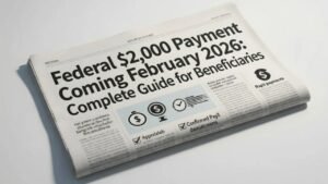 Federal $2,000 Payment February 2026 Alert: Who Qualifies, Who Doesn’t, and When Money Could Arrive